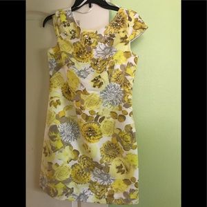 Eliza J Yellow Midi Dress